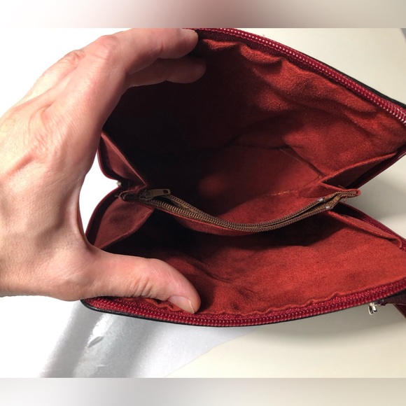 Vera Pelle Genuine Leather Crossboby Square Bag Long Shoulder Strap Convertible - Picture 5 of 15